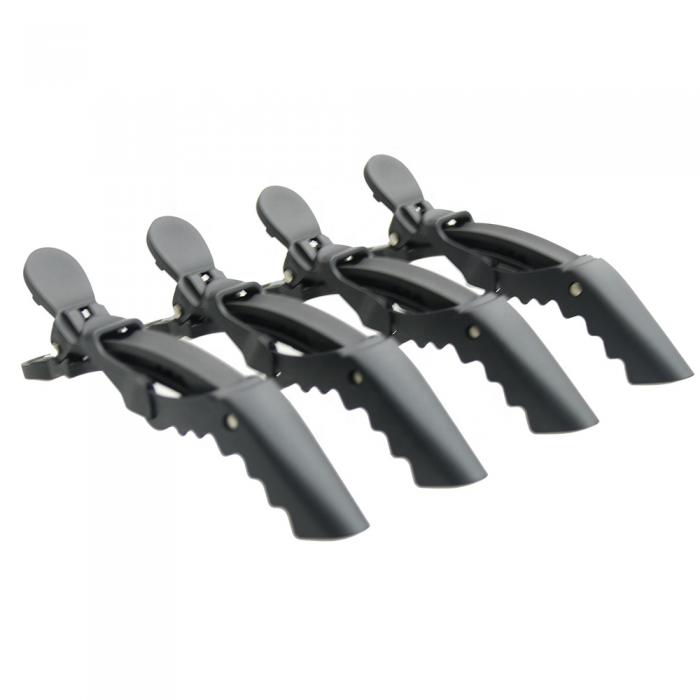plastic salon hair beauty tools rubber coating section hair clip alligator hair clips