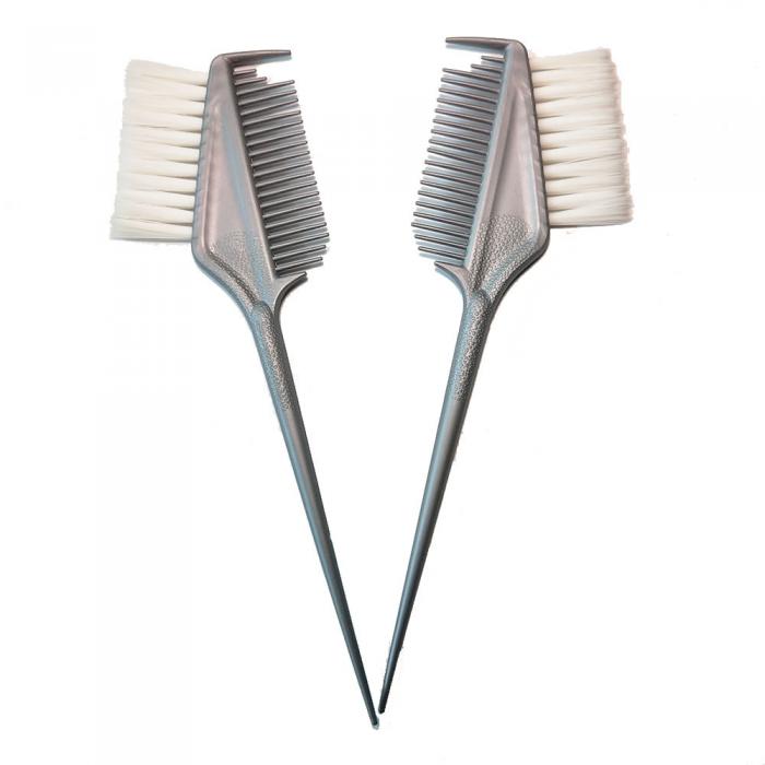 Professional salon color mixing tool hair dying brush with comb double side of hair color brush