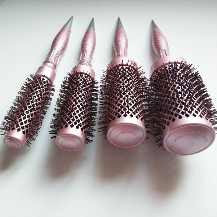 Professional Salon Rose Gold Ceramic Hairdressing Tools Round Styling Roller Hair  Brush