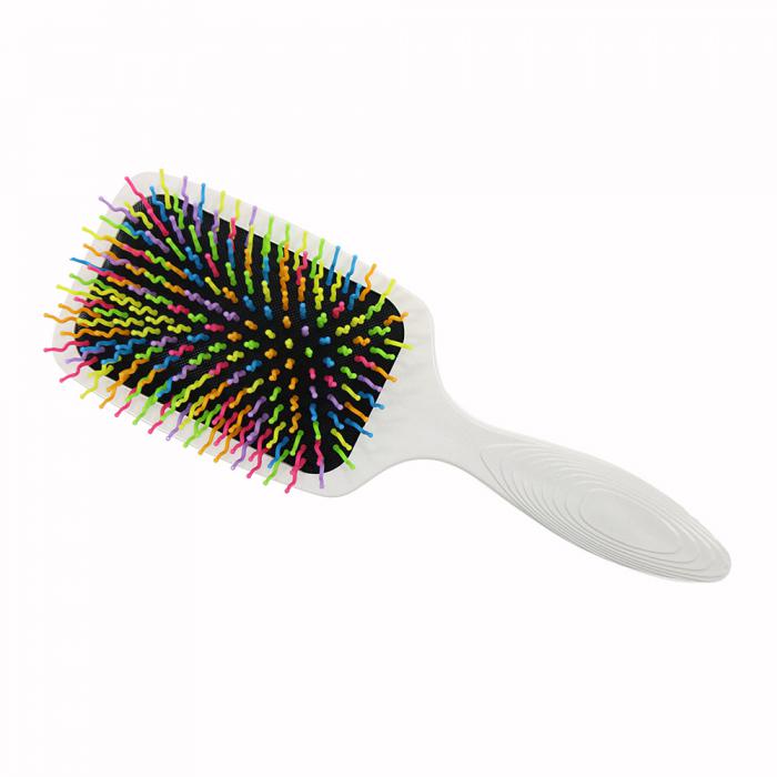 Colorful  Pin Paddle Cushion Detangling Hair Brush Professional wooden Hair Massage Brush