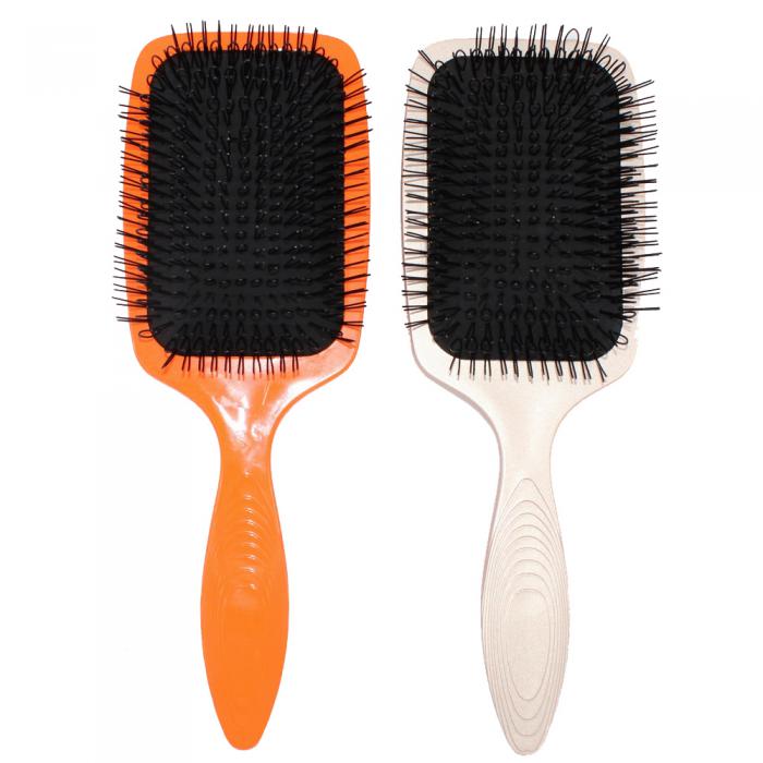 Colorful  Pin Paddle Cushion Detangling Hair Brush Professional wooden Hair Massage Brush
