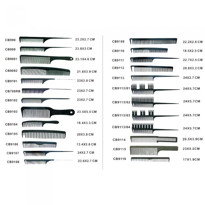 Hot Selling Carbon Fiber Anti-Static Barber Comb Professional Haircutting Centimeter Scale Salon Hair Comb