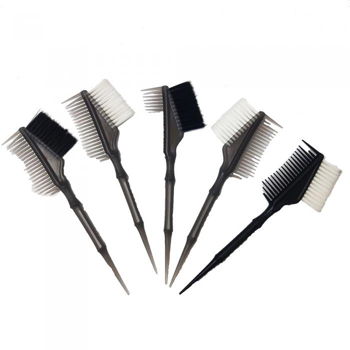 Professional salon coloring tools hair dyeing brush with comb double use tinting brush