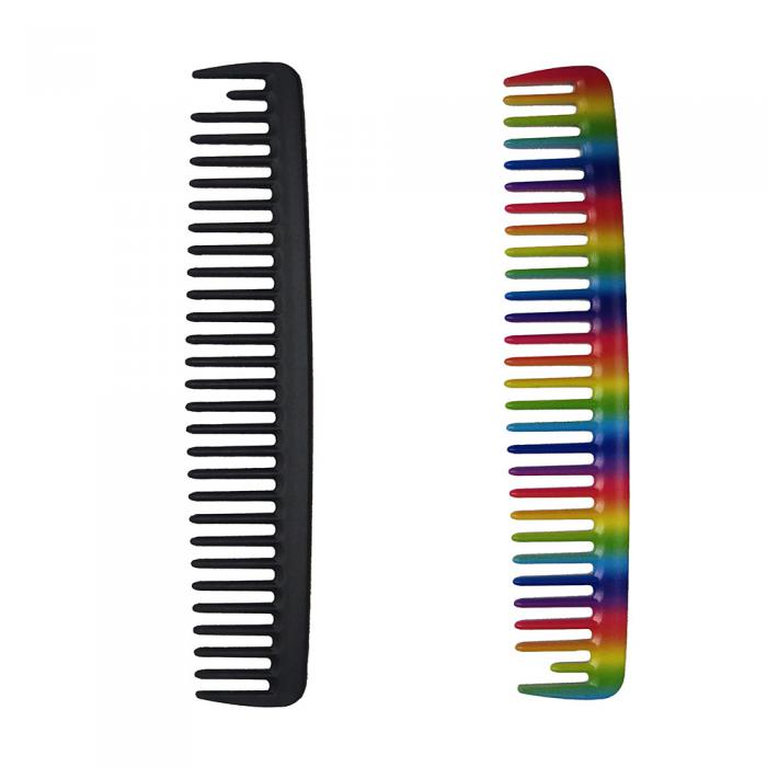 New Arrival Rainbow Carbon Durable Anti-Static Hair Comb Professional Salon Supply Hair Tools